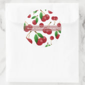 Kirschen Runder Aufkleber (Tasche)