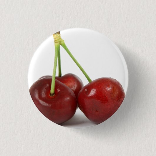 Kirschen - Schaltfläche Button (Vorderseite)