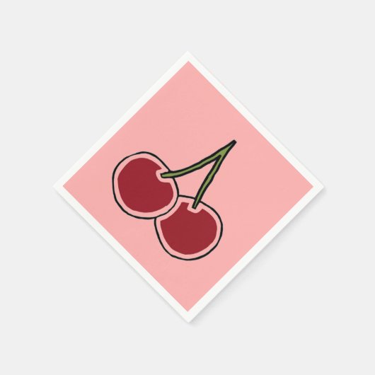 Kirschen Serviette (Ecke)