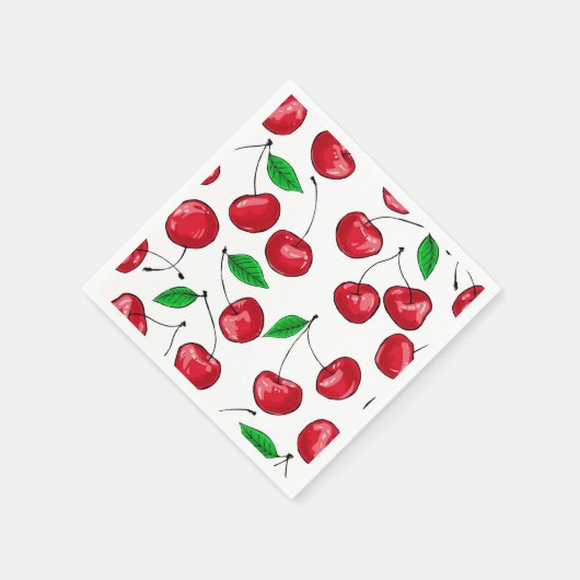 Kirschen Serviette (Ecke)