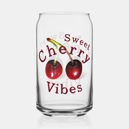 Kirschen Trinkglas Dosenglas (Vorderseite)
