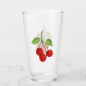 Kirschen Trinkglas Glas (Rückseite)