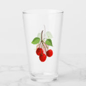Kirschen Trinkglas Glas (Vorderseite)