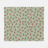 Kirschen und Blume Fleecedecke (Vorderseite (Horizontal))