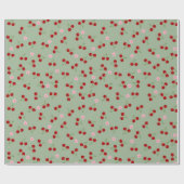 Kirschen und Blume Geschenkpapier (Flach)