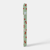 Kirschen und Blume iPhone 15 Hülle (Linke Seite)