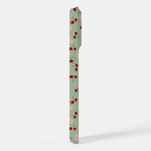 Kirschen und Blume iPhone Hülle (Rechte Seite)