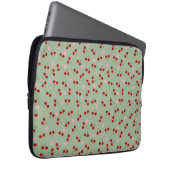 Kirschen und Blume Laptopschutzhülle (Vorne Rechts)