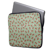 Kirschen und Blume Laptopschutzhülle (Vorderseite Links)