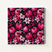 Kirschen und Blume Notizblock (Rückseite)