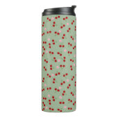 Kirschen und Blume Thermosbecher (Nach links gedreht)