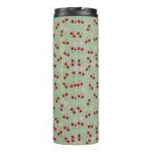 Kirschen und Blume Thermosbecher (Rückseite)