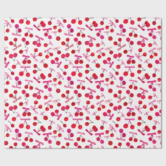 Kirschen und Bogen Geschenkpapier (Flach)