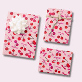 Kirschen und Bogen Geschenkpapier Set
