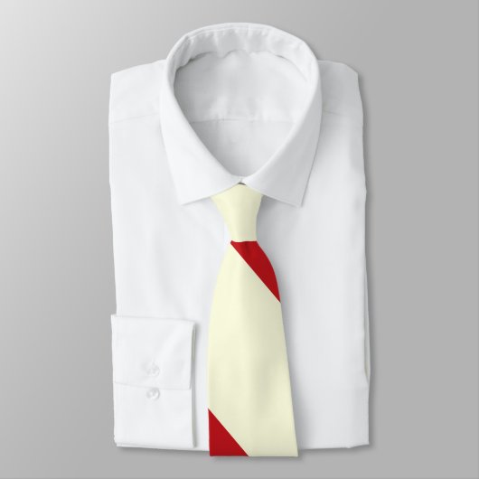 Kirschen und Creme-breiter Hochschulstreifen Krawatte (Gebunden)