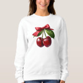 Kirschen und ein Bow Sweatshirt (Vorderseite)