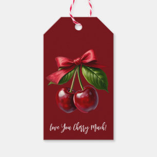 Kirschen und eine Bow-Liebe, die Sie viel herry Geschenkanhänger