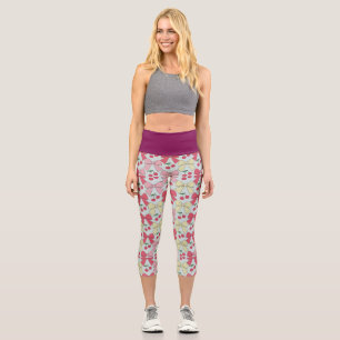 Kirschen und Erdbeeren Capri Leggings