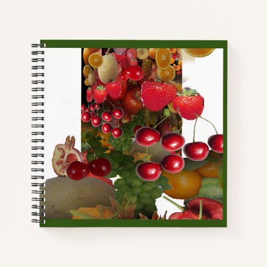 Kirschen und Früchte Notizblock (Vorderseite)