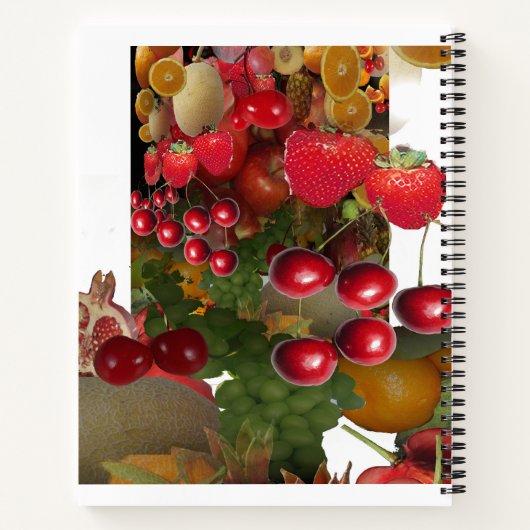 Kirschen und Früchte Notizblock (Rückseite)