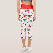 Kirschen und Polka-Punkte Capri Leggings (Rückseite)