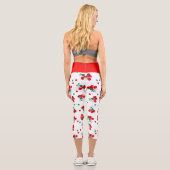 Kirschen und Polka-Punkte Capri Leggings (Rückseite)
