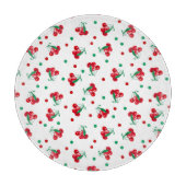 Kirschen und Polka-Punkte Schneidebrett (Vorderseite)