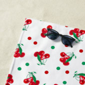 Kirschen und Polka-Punkte Strandtuch (Beispiel)