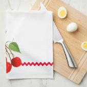 Kirschen und rassige Küchentücher (Viertel Falte)