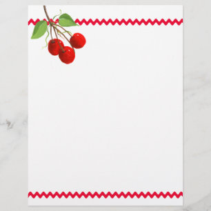 Kirschen und rosa Letterhead