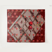 Kirschen und Schokolade mit dunkelrot Wandteppich (Vorderseite (Horizontal))