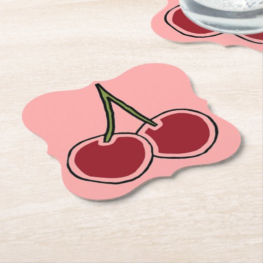 Kirschen Untersetzer (angewinkelt)