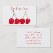 Kirschen Visitenkarte (Vorne/Hinten)