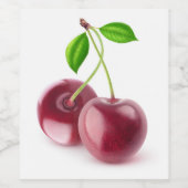 Kirschen Weinetikett (Einzelnes Label)