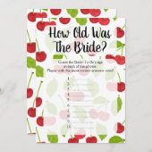 Kirschen wie alt war das Brautduschenspiel (Vorne/Hinten)