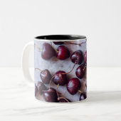 Kirschen Zweifarbige Tasse (Vorderseite Links)