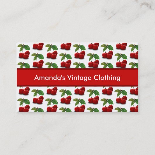 Kirschenkarten Visitenkarten Kirsche gedruckte Vis Visitenkarte (Vorderseite)