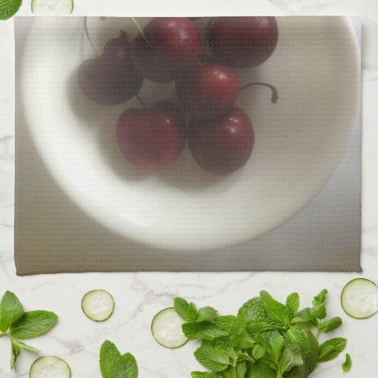 Kirschenkudel Geschirrtuch (Gefaltet)