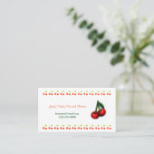 Kirschentwurf und -logo visitenkarte (Stehend Vorderseite)