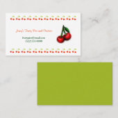 Kirschentwurf und -logo visitenkarte (Vorne/Hinten)