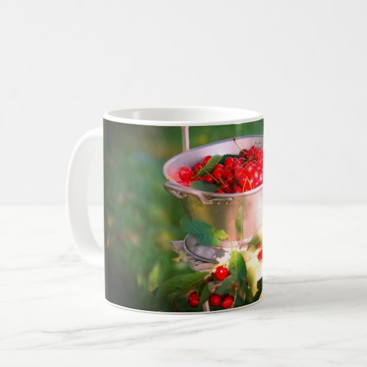 Kirschernte, Hütte Garten Rosalinde Kaffeetasse (Vorderseite Links)