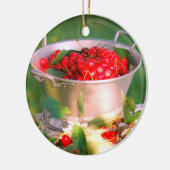 Kirschernte, Hütte Garten Rosalinde Keramik Ornament (Links)