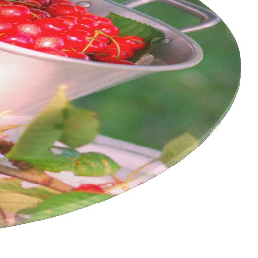 Kirschernte, Hütte Garten Rosalinde Schneidebrett (Ecke)