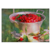 Kirschernte, Hütte Garten Rosalinde Schneidebrett (Vorderseite)