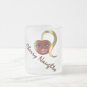 Kirschfreche ursprüngliche Entwurfs-Logo-Tasse Mattglastasse