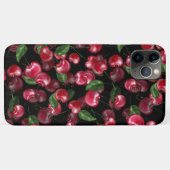Kirschfrucht auf schwarz Case-Mate iPhone hülle (Rückseite (Horizontal))