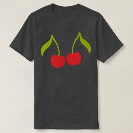 Kirschfrucht Meer Sommersonnenurlaub vegan T-Shirt (Design vorne)