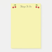 Kirschfrüchte auf gelben Dingen zu tun Post-it Klebezettel (Vorderseite)