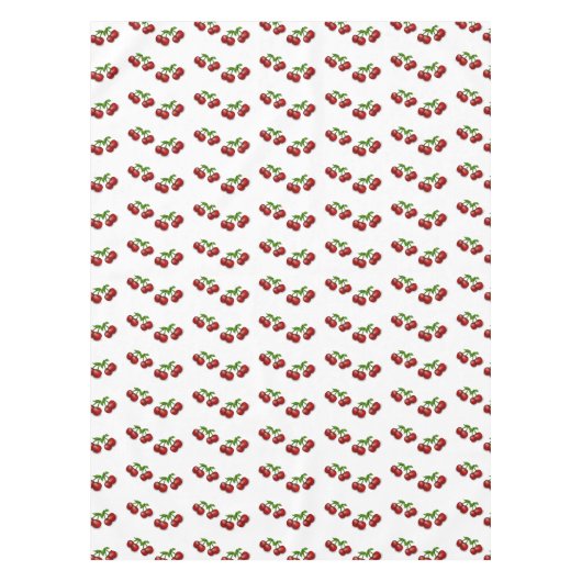 Kirschfrüchte auf Weiß Tischdecke (Vorderseite)