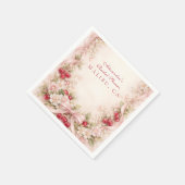 Kirschgarten Romantische Hochzeitsdusche Serviette (Ecke)